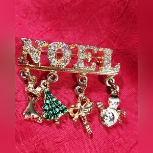 NOEL Vintage Dangle Charms Tree Candy Cane Snowman